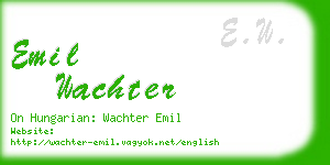 emil wachter business card